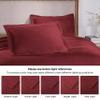 BNM Cotton 3 PC Bedspread Set, Home Bed Decor, Warm Bedding, 1 Oversized Bedspread, 2 Pillow Shams, Medium Weight Blanket, Scrolling Medallion, Matelasse Coverlet, Bedding Essentials, Full, Garnet Red view 4