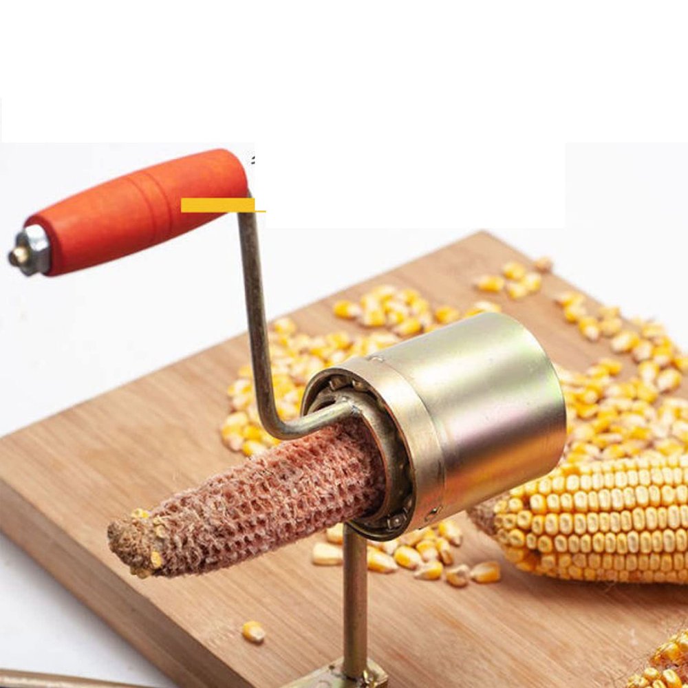 Hand Crank Corn Thresher for Farms and Families Quick Corn Cob Stripper Tool, Firm Clamping, Efficient Peeling with Iron Material for Long Life