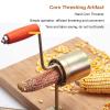 Hand Crank Corn Thresher for Farms and Families Quick Corn Cob Stripper Tool, Firm Clamping, Efficient Peeling with Iron Material for Long Life view 3
