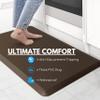 More Dcor Anti Fatigue Kitchen Floor Mat, Standing Desk Mat, Non Slip, Waterproof - Rug Size 17.3" x 28" 0.47" Thickness - Brown view 2
