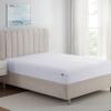 Serta Soft Top Mattress Cover, 76" x 80" Odor-Preventing and Stain-Resistant Waterproof Mattress Protector, 18" Elastic Deep Pocket for Secure Fit, King Mattress Pad, White view 1