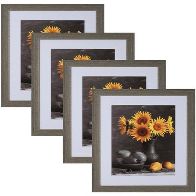 Picture Frames Set of 4. 1-1/2" Polystyrene Wood Grain Driftwood Grey 14x22 Wholesaleartsframes-com 2062 Series Made in USA
