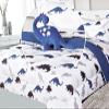 6 Piece Twin Size Toodler Kids Comforter Bed in a Bag Complete Bedding Set Girls Boys Sheets Set Pillow Sham and Decorative Pillowsham (Dinosaur White) view 2