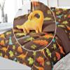 6 Piece Twin Size Toodler Kids Comforter Bed in a Bag Complete Bedding Set Girls Boys Sheets Set Pillow Sham and Decorative Pillowsham (Dinosaur Brown) view 2