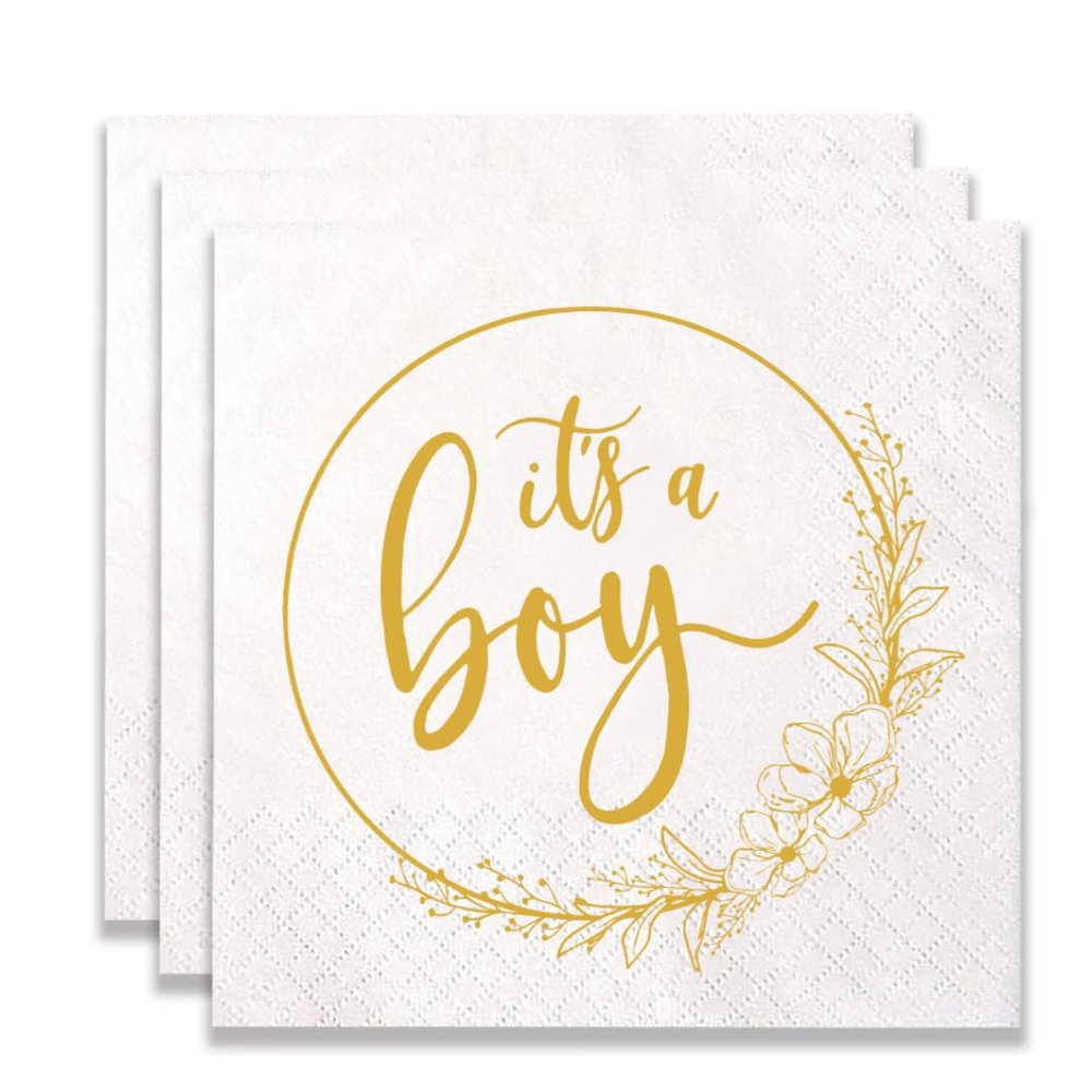 100 Pack of It's a Boy Paper Napkins for Baby Shower Party Decoration