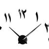 Bothyi Wall Clock DIY Acrylic Rome Number Stickers Frameless Decoration Wall Clock for Living Room Bedroom Office, Black view 3
