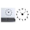 Bothyi Wall Clock DIY Acrylic Rome Number Stickers Frameless Decoration Wall Clock for Living Room Bedroom Office, Black view 4