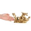 WEALTHCOMING Handmade Noble and Charming Auspicious Cloud Panlong/Dragon Brass Sculpture,Lucky Ornaments for Home Office Decor view 4