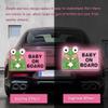 Nouiroy Funny Baby On Board Car Decal-Cute Frog Baby in Car Decal Reflective Vinyl Sticker for Cars Window Bumper 9.84 * 6.21 inch Baby Safety Warning Sign Sticker (Pink) view 2