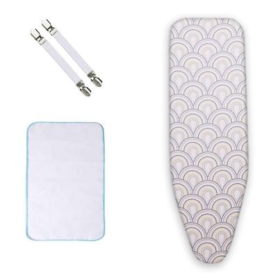 WInara Standard Iron Board Cover with Protective Scorch Mesh Cloth, 36x13in, 38x13in, 43x14in, 48x15in Extra Thick Ironing Board Covers, The Peacock Opens its Tail Motifs (Size : 38x13in(97x33cm))