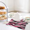 Pink Black Waffle Kitchen Dish Towels Set of 4,Super Absorbent & Quick Dry Hair Hand Bath Tea Golf Microfiber Towel,Yoga Gym Workout Towel Washcloth,Geometric Contemporary Grey White Stripe 12"x12" view 4