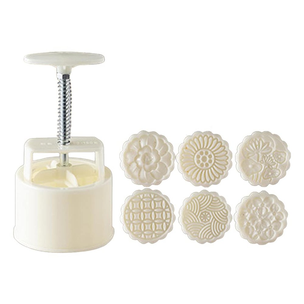 Cake Pop Mold, Cupcake Liners, Multifunctional Practical Cookie Stamp Moon Cake Maker Exquisite Blossom Pastry Tool Bath Bomb Press DIY Festival Decoration Hand Cutter Cake Mold