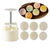 Cake Pop Mold, Cupcake Liners, Multifunctional Practical Cookie Stamp Moon Cake Maker Exquisite Blossom Pastry Tool Bath Bomb Press DIY Festival Decoration Hand Cutter Cake Mold view 4