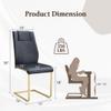 MEMUY Dining Chairs Set 4, Armless Black Kitchen Chairs,Waterproof Faux Leather Dinner Chairs with Upholstered Seat,Armless Side Chairs with Golden Metal Frame for Kitchen Dining Room view 3