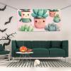 Personalized Banner Large Banners Lovely succulent plants Banner for Lndoor Outdoor Party Signs With Four Metal Round Holes Banners Sign for Business Party Decoration view 1