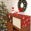 Gingerbread Christmas Decorations Red Table Runner Pink Tree Glitter Xmas Winter Candy Cane Holiday Kitchen Dining Merry Christmas Table Decor 13x72 in view 4