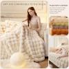Thick Rabbit Plush Sofa Covers 1 2 3 Seater, Non-Slip Sofa Slipcovers for Corner L Shape, Sofa Cover Warm Velvet Sofa Cushion Covers, Washable for Sectional Couch (Camel,70x180cm) view 2