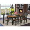 HomeStock Kitchen Table Set 9 Piece Dining Set with Chairs - Modern Black Cherry Finish Table & Chair Set view 1