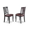HomeStock Kitchen Table Set 9 Piece Dining Set with Chairs - Modern Black Cherry Finish Table & Chair Set view 3