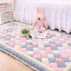 Boho Patchwork Magic Sofa Seat Slipcover, Anti-Slip Quilted Thick Cushion Couch Cover, Print Pet Mat Bed Blankets for Puppy Cat, Super Soft Pad Furniture Protector (Pink Blue,35.4*63inch/90*160cm) view 3