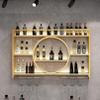 FUYAO Wall Mounted Wine Rack with Stemware Hanger,Bar Wine Rack,Wine Glass Rack,Wine Display Stand,Wine Storage Rack,Iron Wall Shelf for Kitchen,Wine Cellar,Living Room Etc view 1