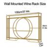 FUYAO Wall Mounted Wine Rack with Stemware Hanger,Bar Wine Rack,Wine Glass Rack,Wine Display Stand,Wine Storage Rack,Iron Wall Shelf for Kitchen,Wine Cellar,Living Room Etc view 2