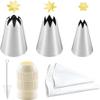 Cake Piping Tips 7 Pcs Cake Decorating Kits Piping Tips Nozzles Set Icing Nozzles Pastry Bags Coupler Piping Nozzle Kit view 4