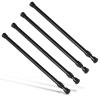 Goowin 4 Pcs Tension Curtain Rod, No Drilling Short Spring Rod, Rustproof Small Tension Rod, Mini Thin Tension Rods for Closet, Cabinets, Cupboard, Kitchen (Black, 16-28 inch) view 1