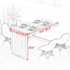 Topjia Wall Mounted Folding Dining Table Space Saving,Wood Wall Mounted Table Kitchen Table Foldable Wall Table,Modern Home Office Fold Up Table Desk view 2