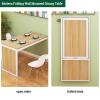 Topjia Wall Mounted Folding Dining Table Space Saving,Wood Wall Mounted Table Kitchen Table Foldable Wall Table,Modern Home Office Fold Up Table Desk view 3