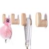 Wall Mounted Coat Rack 4 Pcs Modern Wood Hook, Coat Hooks Wood Hanger Scarf Key Holder, Wood Wall Decoration, Wall Rack Minimalist Coat Rack Wall Mounted view 3