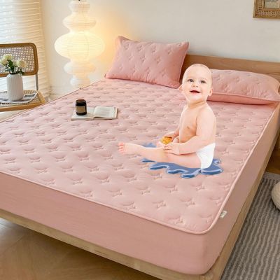 Fitted Sheet Queen Size - Waterproof Fitted Bed Sheets Single Double King Twin Full Size with 30cm Deep Pocket, Soft and Cozy Bed Linen Easy Care(B,180 * 220cm)