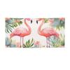 Flamingos and flowers print Party Banner Christmas Banner Birthday Bunting with Brass Grommets Party Decorations Backdrop for Christmas Wedding Winter New Year Home Decorations Party Supplies Medium view 1