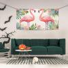 Flamingos and flowers print Party Banner Christmas Banner Birthday Bunting with Brass Grommets Party Decorations Backdrop for Christmas Wedding Winter New Year Home Decorations Party Supplies Medium view 2