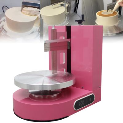 Birthday Cake Baking Tools,Automatic Cake Coating Spreader Machine,Birthday Wedding Cakes Cream Spreading Filling Machine,Icing Cake Spatula 110-220V,Pink