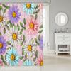 Daisy Kids Shower Curtains,Flowers Leaves Rustic Farmhouse Bathroom Curtains for Boys Girls Adults,Daisy Florals Romantic Colorful Bright Waterproof Curtains,12 Hooks Suits,72" W x 78" L view 2