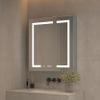 Liviza 30" X 32" Bathroom Medicine Cabinet with LED Mirror, Recessed or Surface LED Bathroom Medicine Cabinet with Clock & Temp Display, Outlets & USBs, Double Opening Door view 1