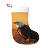 BTCOWZRV Personalized Golden Sunset Bald Eagle Christmas Stockings 18" Large Stockings Santa Classic Xmas Fireplace Hanging Stockings for Family Stocking Gifts Holiday Decoration Season Party Decor view 1