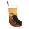 BTCOWZRV Personalized Golden Sunset Bald Eagle Christmas Stockings 18" Large Stockings Santa Classic Xmas Fireplace Hanging Stockings for Family Stocking Gifts Holiday Decoration Season Party Decor view 2