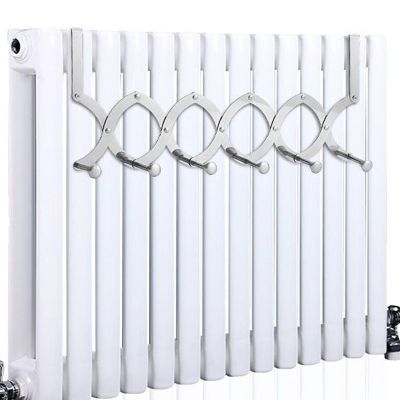 AHDFY Portable Dryer Holder,Retractable(8.5-47cm),Radiator Airer Drying Rack,Hanging Drying Rack Airer,Space Saving, Easy Storage Airer,Suitable for All radiators,5 Hooks (Under 4.5cm)