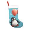 BTCOWZRV Personalized Cute Penguin with Balloon Christmas Stockings 18" Large Stockings Santa Classic Xmas Fireplace Hanging Stockings for Family Stocking Gifts Holiday Decoration Season Party Decor view 2