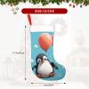BTCOWZRV Personalized Cute Penguin with Balloon Christmas Stockings 18" Large Stockings Santa Classic Xmas Fireplace Hanging Stockings for Family Stocking Gifts Holiday Decoration Season Party Decor view 4