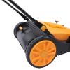 Offabing Walk-Behind Outdoor Hand Push Sweeper, 14.5 Gallon Capacity - 41.3" Sweeping Width - Sweeps up to 39611 ft/Hour, Adjustable Handle, Yellow view 3