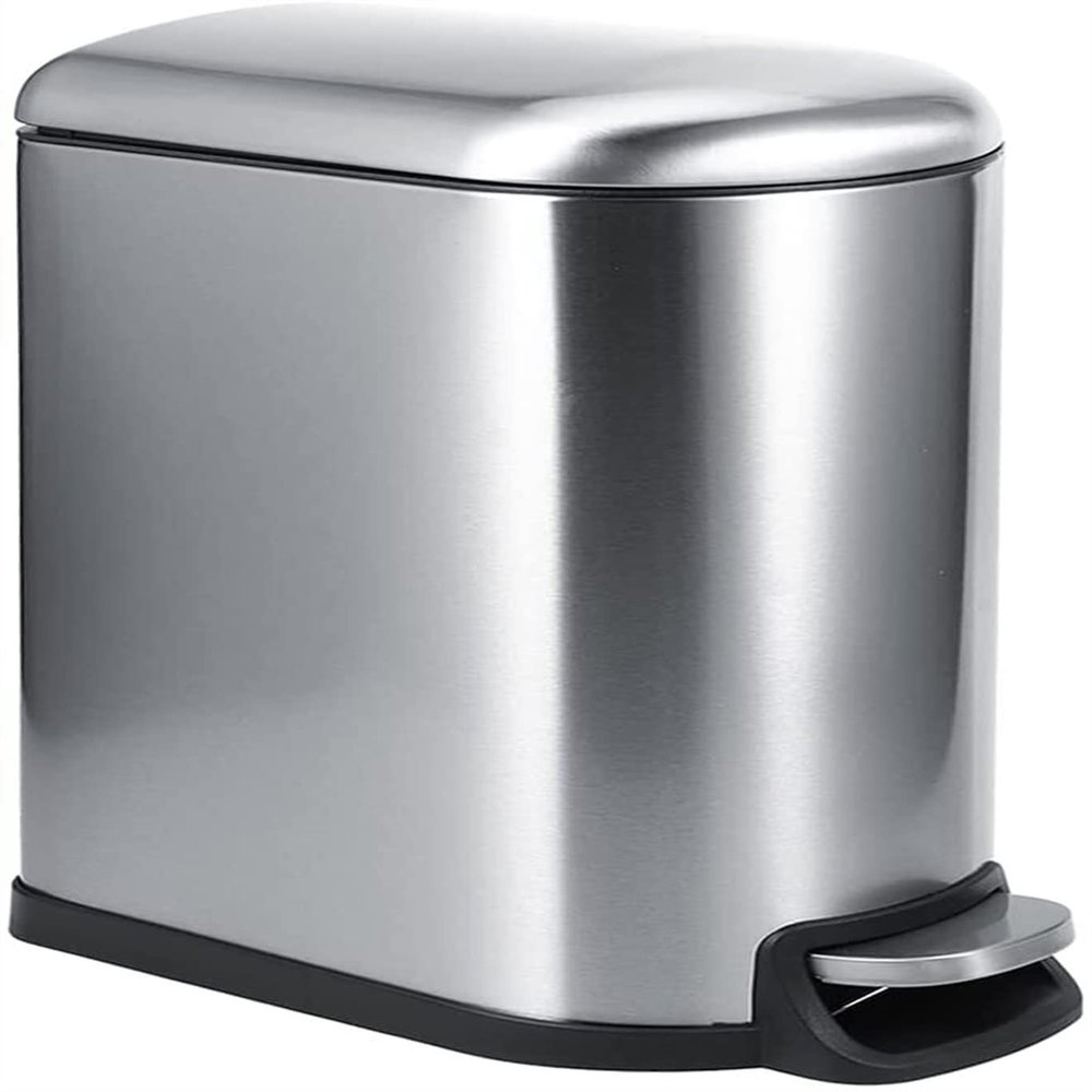 GAJUST Garbage Can -10L Stainless Steel Pedal Rubbish Bin Step Trash Garbage Waste Can for Home Kitchen