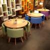 Topjia Square/Round Dining Table and 4 Chairs Set, Small Office Conference Room Table Set with 4 Chairs, Kitchen Lounge Living Room Modern Leisure Dining Room Furniture(31.5in(80cm), O) view 2