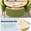 Topjia Square/Round Dining Table and 4 Chairs Set, Small Office Conference Room Table Set with 4 Chairs, Kitchen Lounge Living Room Modern Leisure Dining Room Furniture(31.5in(80cm), O) view 4