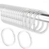 24 Pcs Clear Plastic Shower Curtain Hooks for Bathroom C Shape Shower Rings for Rod Rust Proof Curtain Rings view 1