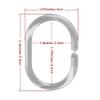 24 Pcs Clear Plastic Shower Curtain Hooks for Bathroom C Shape Shower Rings for Rod Rust Proof Curtain Rings view 2
