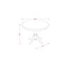 HomeStock Round Dining Table Set 5pc - 36" Table w/ 4 Parsons Chairs - Linen Fabric & Mahogany Legs - Kitchen or Dining Room view 4