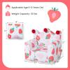 Costzon Kids Couch, Foam Filled Children's Sofa Armchair w/Padded Pillow, Washable Velvet Cover & Soft Sponge Filling, Upholstered Sofa Chair Gift for Preschool, Playroom, Toddler Couch (Strawberry) view 3